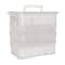 Everything Mary Clear 4-Tier Stackable Craft Storage Box with Handle